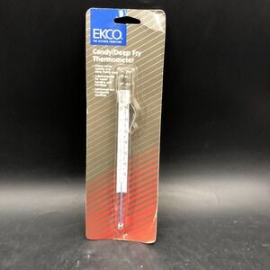 EKCO Glass Candy Deep Frying Jelly Thermometer Celsius Fahrenheit 23005